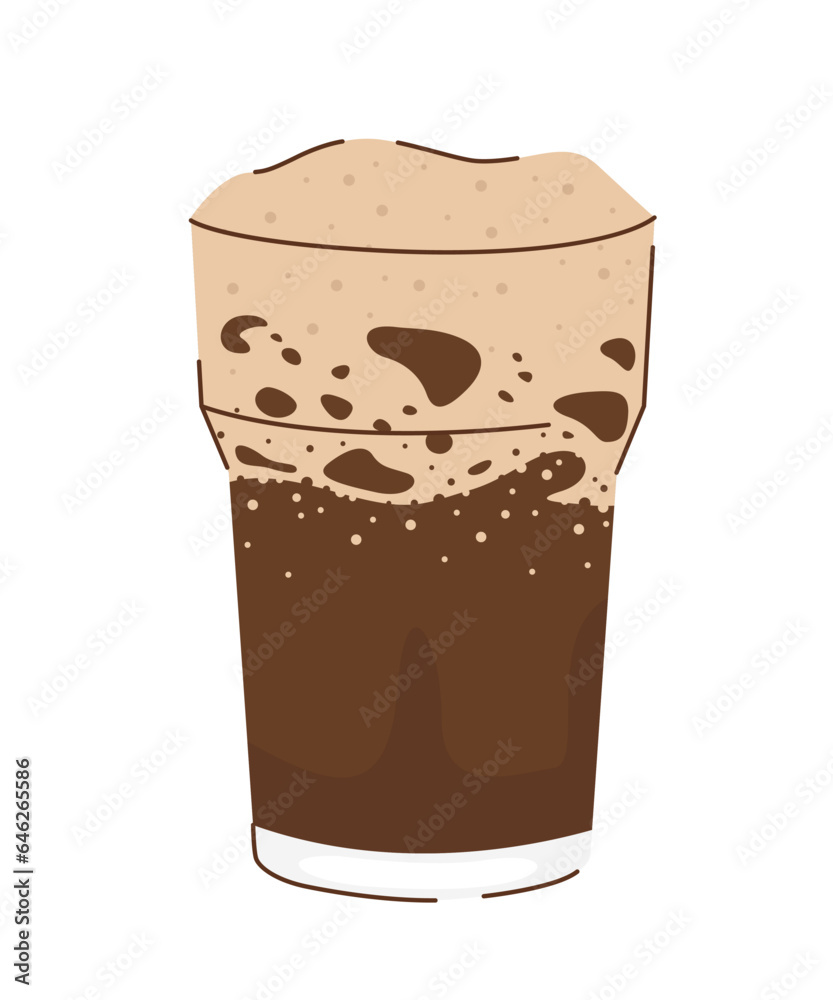 Hot and cold coffee beverage. Drink cup vector flat icon. Vector illustration EPS10