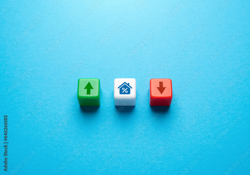 Mortgage interest rates rise and fall. Buy a house. Assess risks and economic trends.