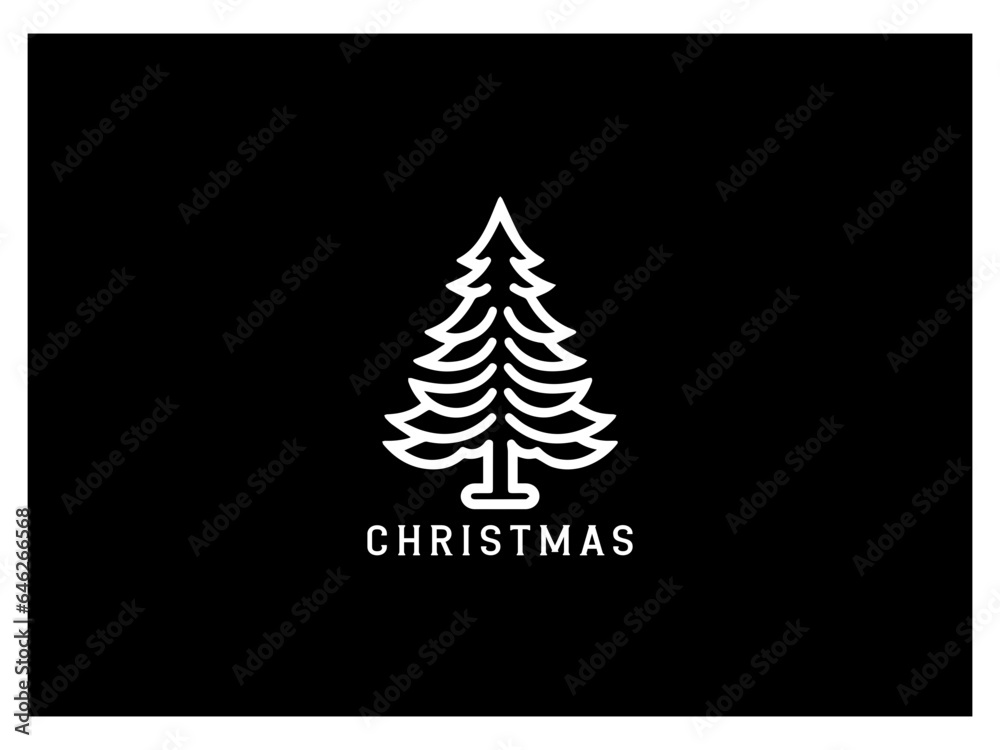 Fototapeta premium premium Christmas logo design, vector and illustration,