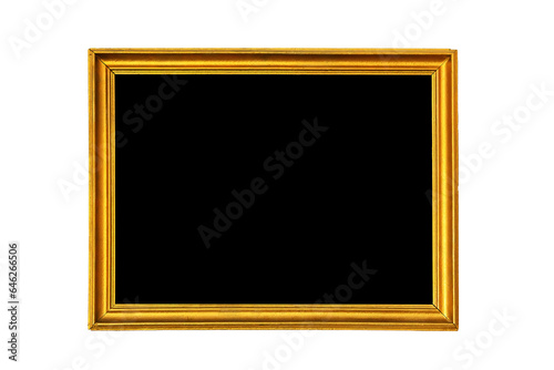 Gold colored picture frame mock up