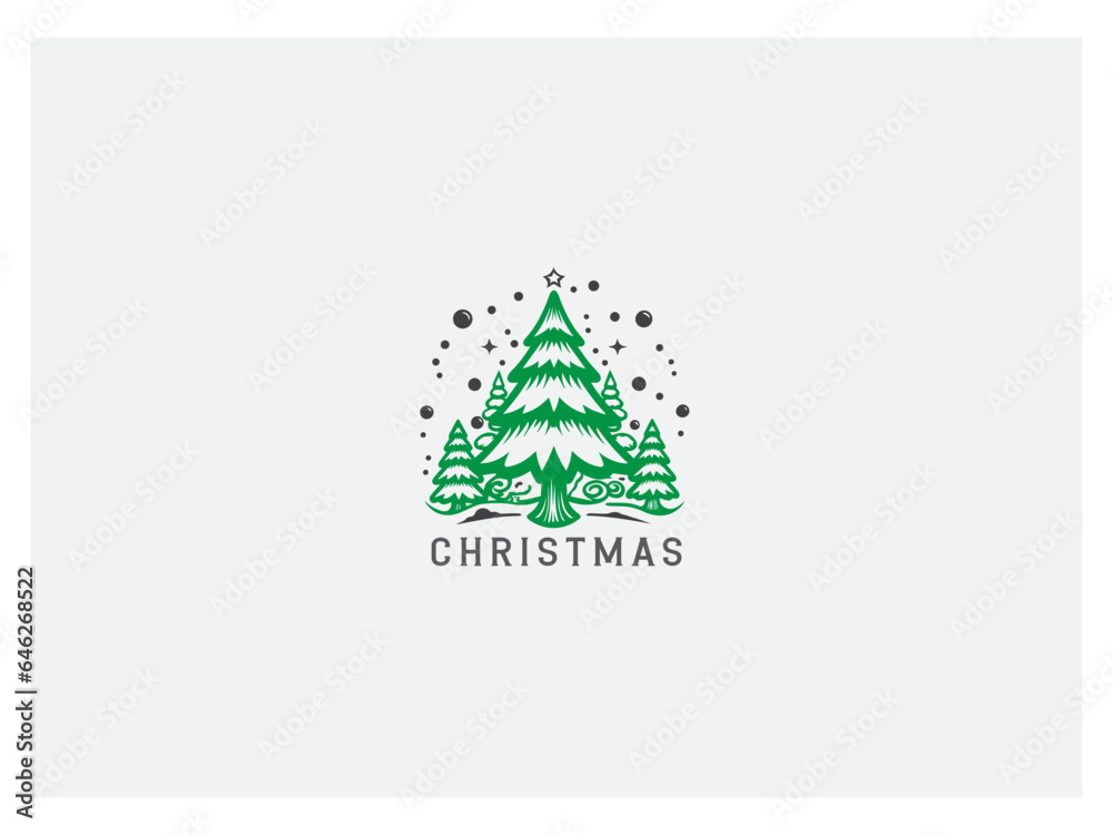 premium Christmas logo design, vector and illustration,