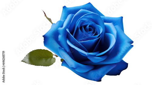 Fototapeta Naklejka Na Ścianę i Meble -  Single blue rose isolated on white background