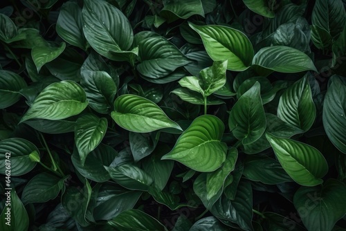 Foliage background full of green tropical leafs in various shades of green © Martin Piechotta