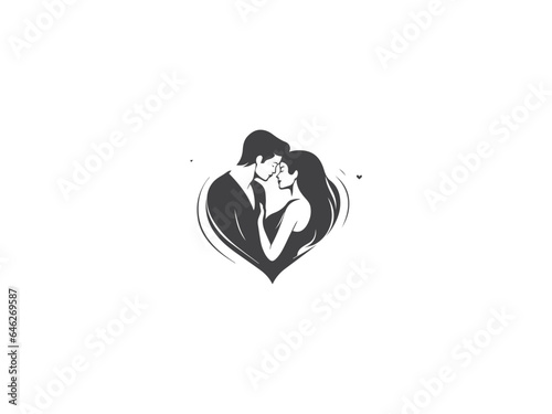Dating logo design premium vector, vector and illustration,