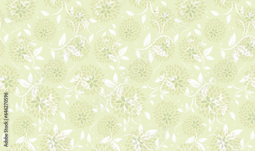 Vector Seamless Floral Pattern Illustration. Horizontally And Vertically Repeatable.