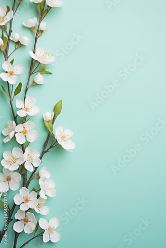 Layout made of colorful flowers on pink background. Floral background, top view, copy space. AI generative, illustration