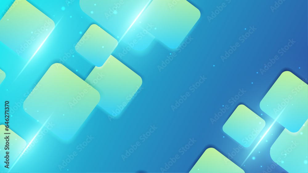 Blue and green modern abstract gradient geometric background with shapes Blue and green modern abstract gradient geometric background with shapes