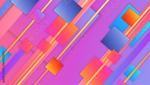 Colorful vector geometric background with gradients