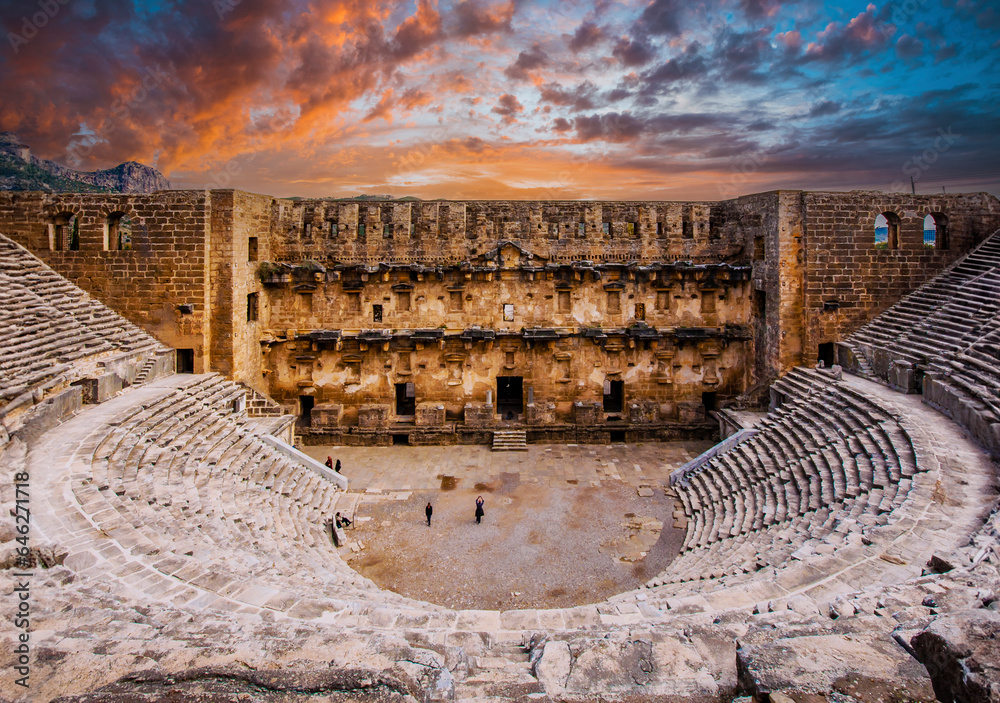 Fototapeta premium The Theatre of Aspendos Ancient City in Antalya