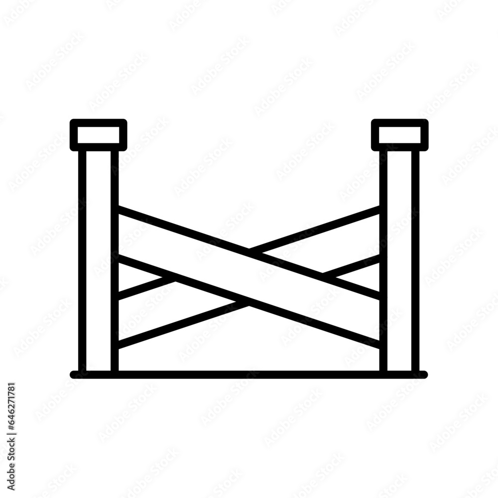 Police line safety icon with black outline police, line, outline, symbol, set, security, city. Vector illustration Police line safety icon with black outline police, line, outline, symbol, set, security, city. Vector illustration