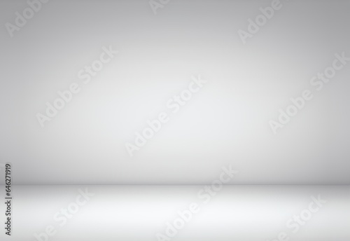 Empty room light gray plain background 3d. Wall and floor smooth surface.