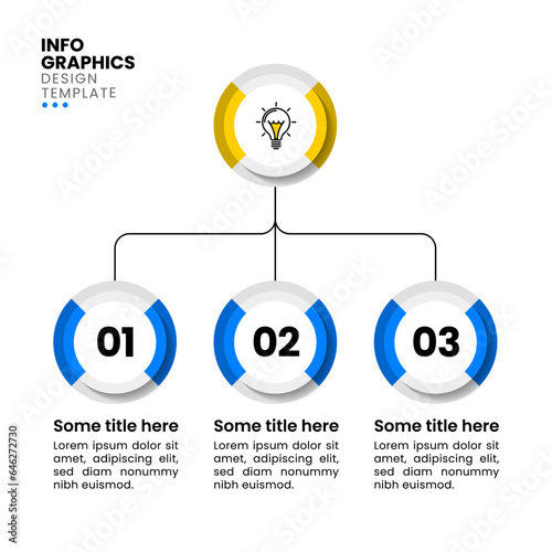 Infographic template. An idea with three options