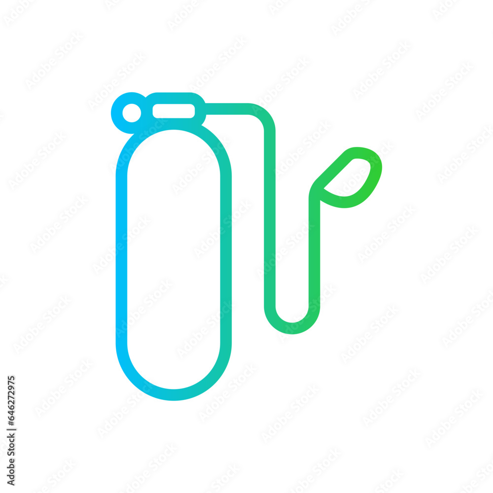 Breathing apparatus safety icon with blue and green gradient outline style. symbol, apparatus, equipment, sign, safety, mask, breathing. Vector Illustration Breathing apparatus safety icon with blue and green gradient outline style. symbol, apparatus, equipment, sign, safety, mask, breathing. Vector Illustration