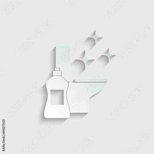 toilet clean icon vector detergent bottle for toilet icon