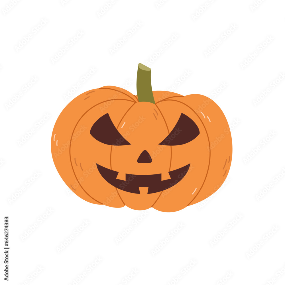 Halloween pumpkin isolated on a white background Halloween pumpkin isolated on a white background