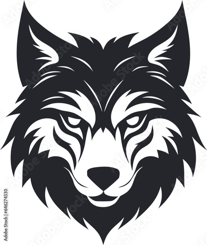 wolf logo vector wild animal nature 