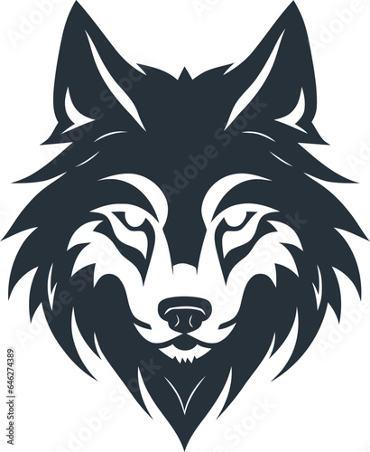 wolf logo vector wild animal nature 