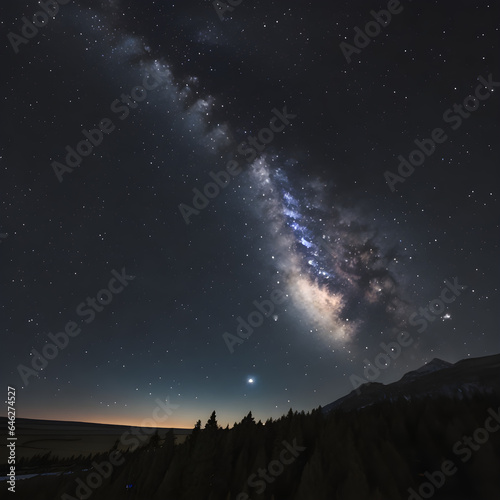Milky Way and constellations at night
