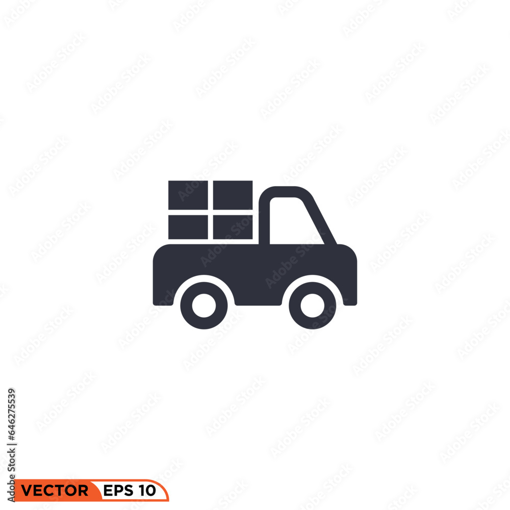 Icon vector graphic of freight car 