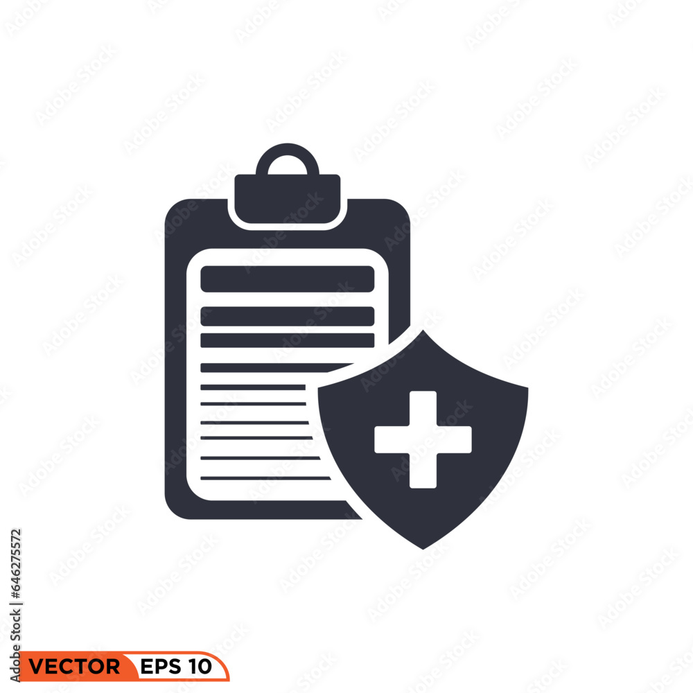 Icon vector graphic of medical records Icon vector graphic of medical records