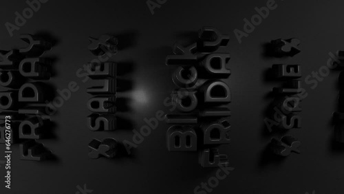 Restrained vertical banner for sales on Black Friday. Vertical banner. Sale poster of black friday. Design home page sliders for black friday sales on dark background. 3D