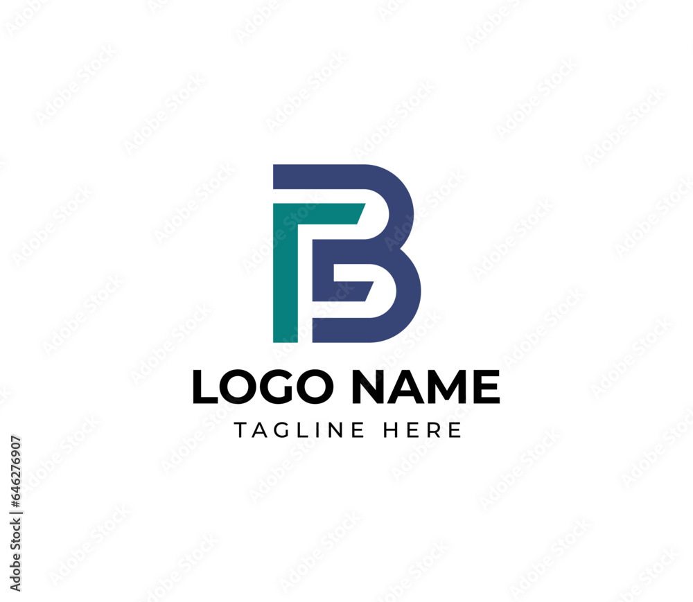 Letter RBE or ERB modern monoline logo design template