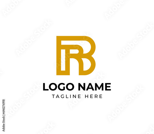 Letter RBE or ERB modern monoline logo design template