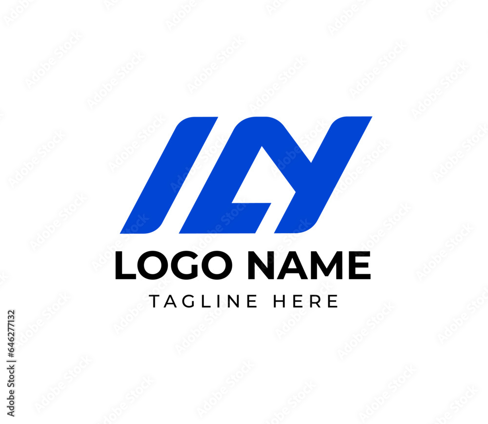 Abstract letter ILY logo design template
