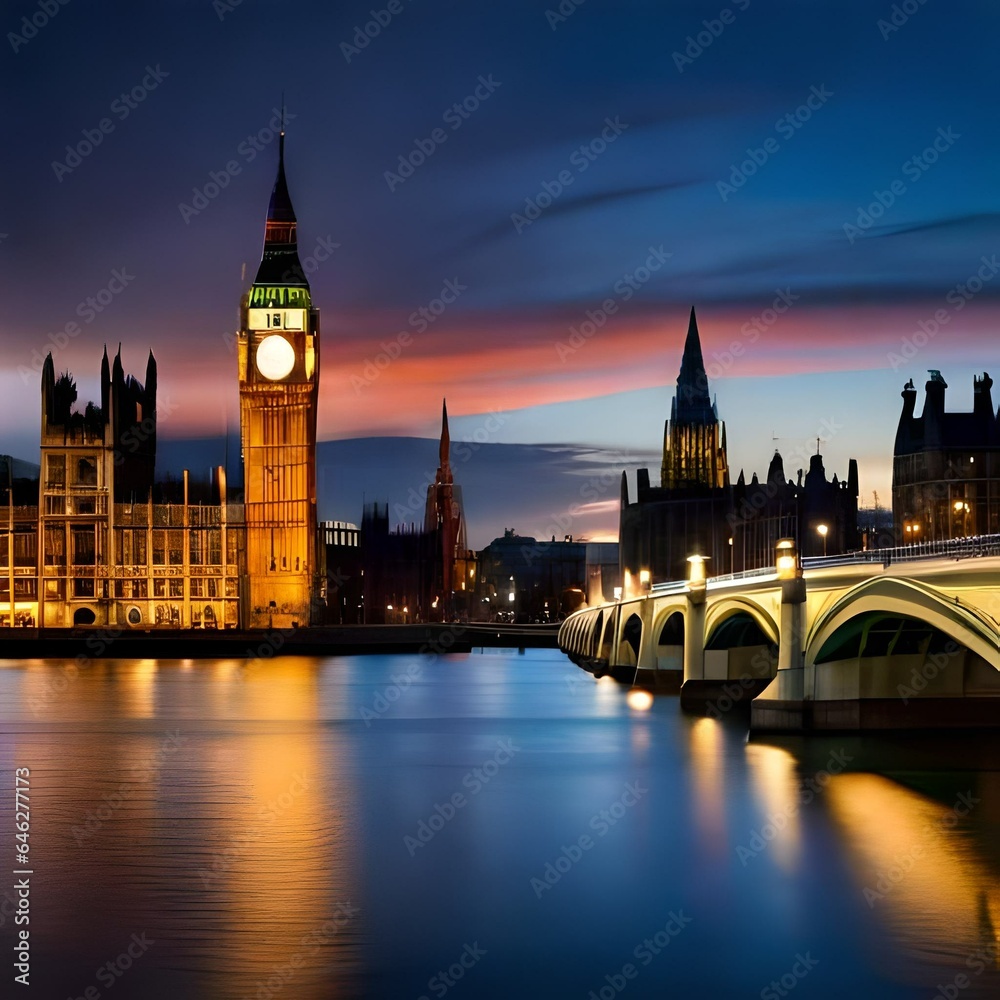 houses of Parliament generating by AI technology
