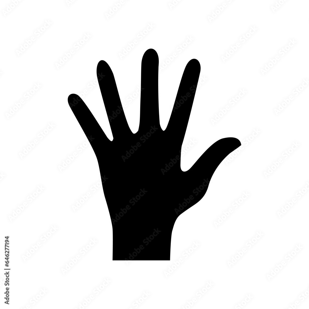 Hand symbol icon vector. Hand illustration sign. Symbol shown by the hand sign.