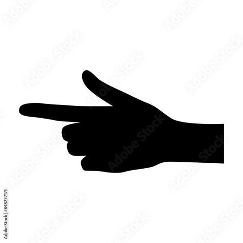 Hand symbol icon vector. Hand illustration sign. Symbol shown by the hand sign.