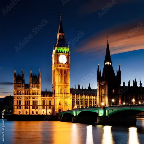 houses of parliament generating by AI technology