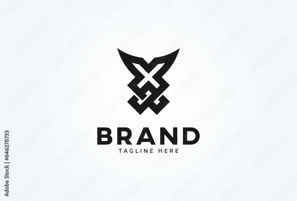 Initial XA or AX logo. monogram logo design combination of letters X and A. vector illustration Initial XA or AX logo. monogram logo design combination of letters X and A. vector illustration
