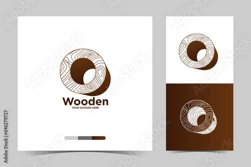 Letter o logo icon design template elements, Capenter industry logo design - wood log, timber plank wood, woodwork handyman, wood house builder. simple minimalist icon.