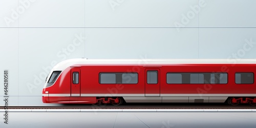 Modern commuter rail with copy space background
