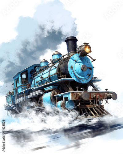 Steam locomotive with steam engine
