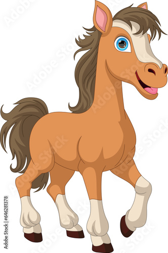 cartoon cute horse