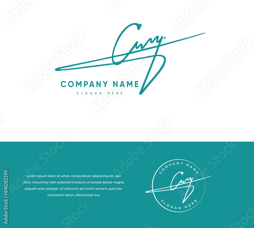 C Y C  Y initial letter handwriting and signature logo