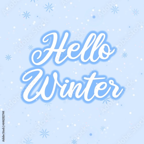 Winter merry christmas lettering