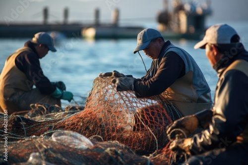 Fishermen with nets © Ева Поликарпова