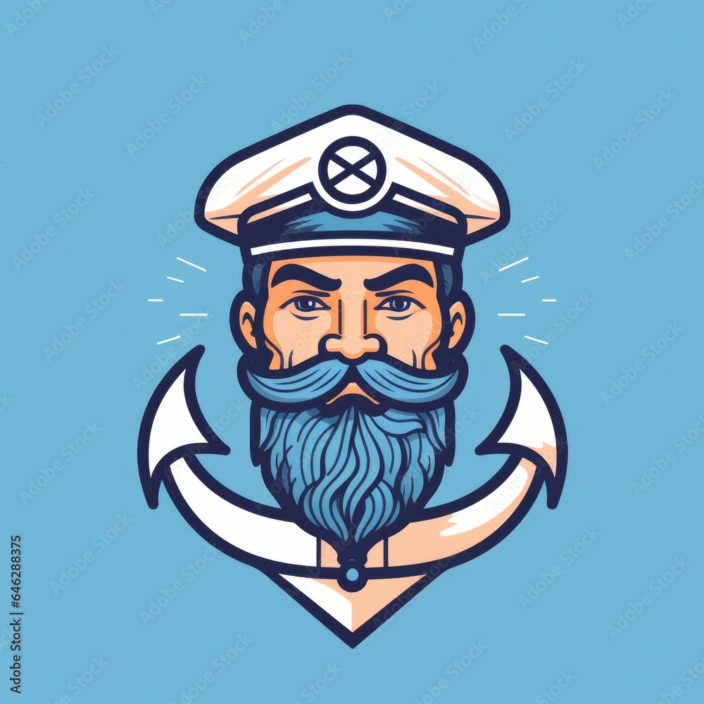Cruise anchor mascot for a company logo. Generative AI Cruise anchor mascot for a company logo. Generative AI