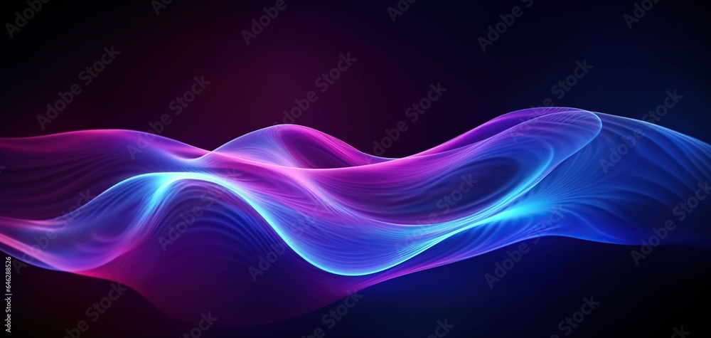 Curvy and blurred purple and blue lines, Abstract knife-like lines on dark backgrounds Curvy and blurred purple and blue lines, Abstract knife-like lines on dark backgrounds