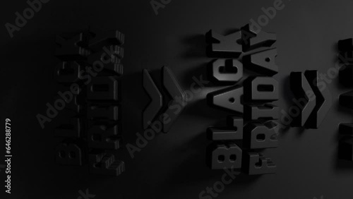 Restrained vertical banner for sales on Black Friday. Vertical banner. Sale poster of black friday. Design home page sliders for black friday sales on dark background. 3D
