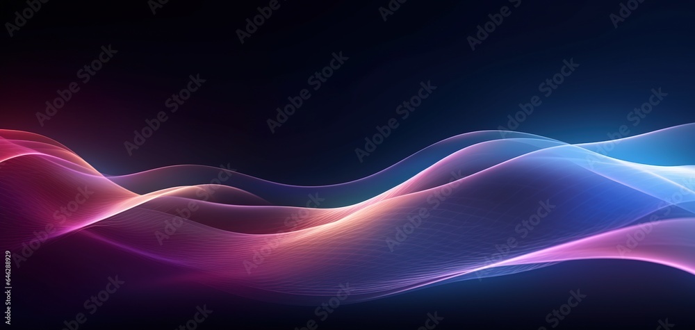 Curvy and blurred purple and blue lines, Abstract knife-like lines on dark backgrounds Curvy and blurred purple and blue lines, Abstract knife-like lines on dark backgrounds