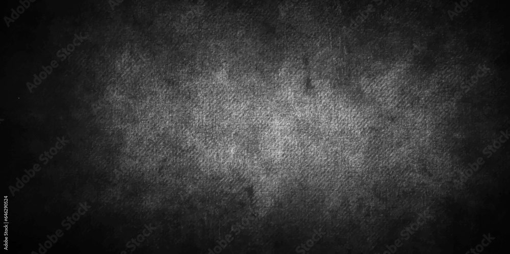 Black stone concrete grunge texture and backdrop background anthracite panorama. grunge and scratched old wall texture cement dirty gray with black background,	
