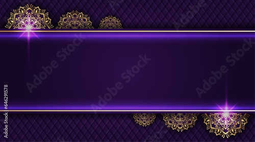 Purple background with ornamental mandala