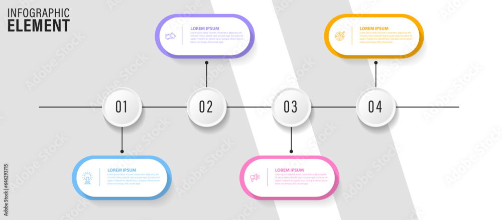 Vector infographic flat template circles for four label, diagram, graph, presentation. Business concept with 4 options. For content, flowchart, steps, timeline, workflow, marketing. EPS10
Vector infographic flat template circles for four label, diagram, graph, presentation. Business concept with 4 options. For content, flowchart, steps, timeline, workflow, marketing. EPS10
