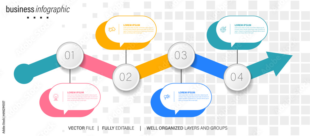 Naklejka premium Infographic elements data visualization vector 