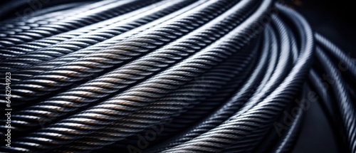 aluminum cable close-up photo