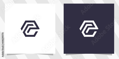letter pc cp logo design